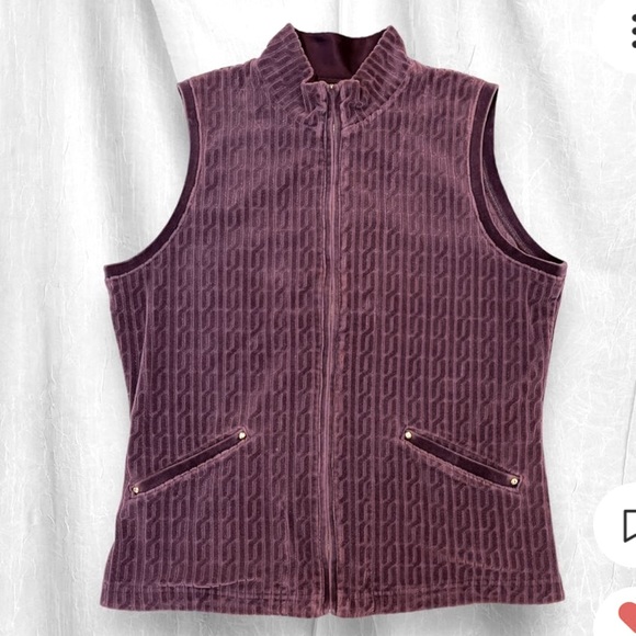 Vintage early 2000's velour vest by Amber Sun from Nordstrom - Picture 2 of 7